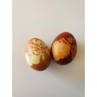 Ostereier (mit Zwiebelnschalen gefärbt)